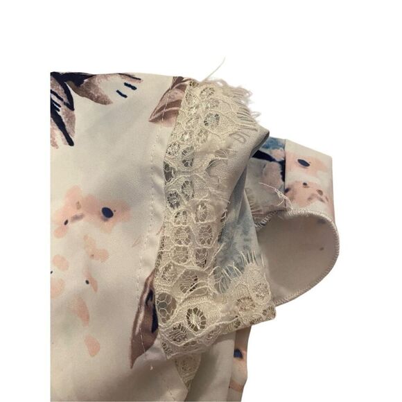 Floral Satin Cami Tank Top Relaxed Fit Summer Coastal Beach Formal - Picture 8 of 14